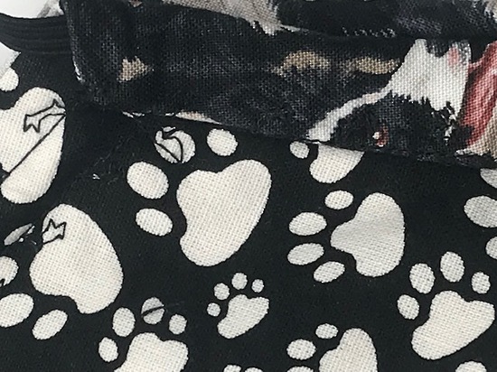 Collie Dogs with Paw Prints on Reverse Side - Reversible Limited Edition Face Mask image 6